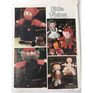Little Vogue 1546 Vintage Craft Sewing pattern Dolls and Clothes